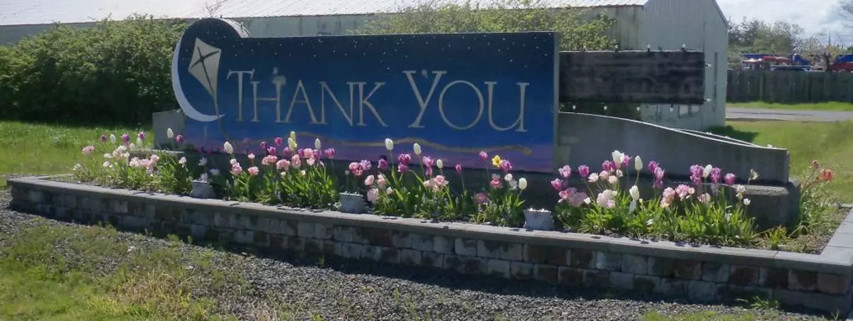 Thank You sign